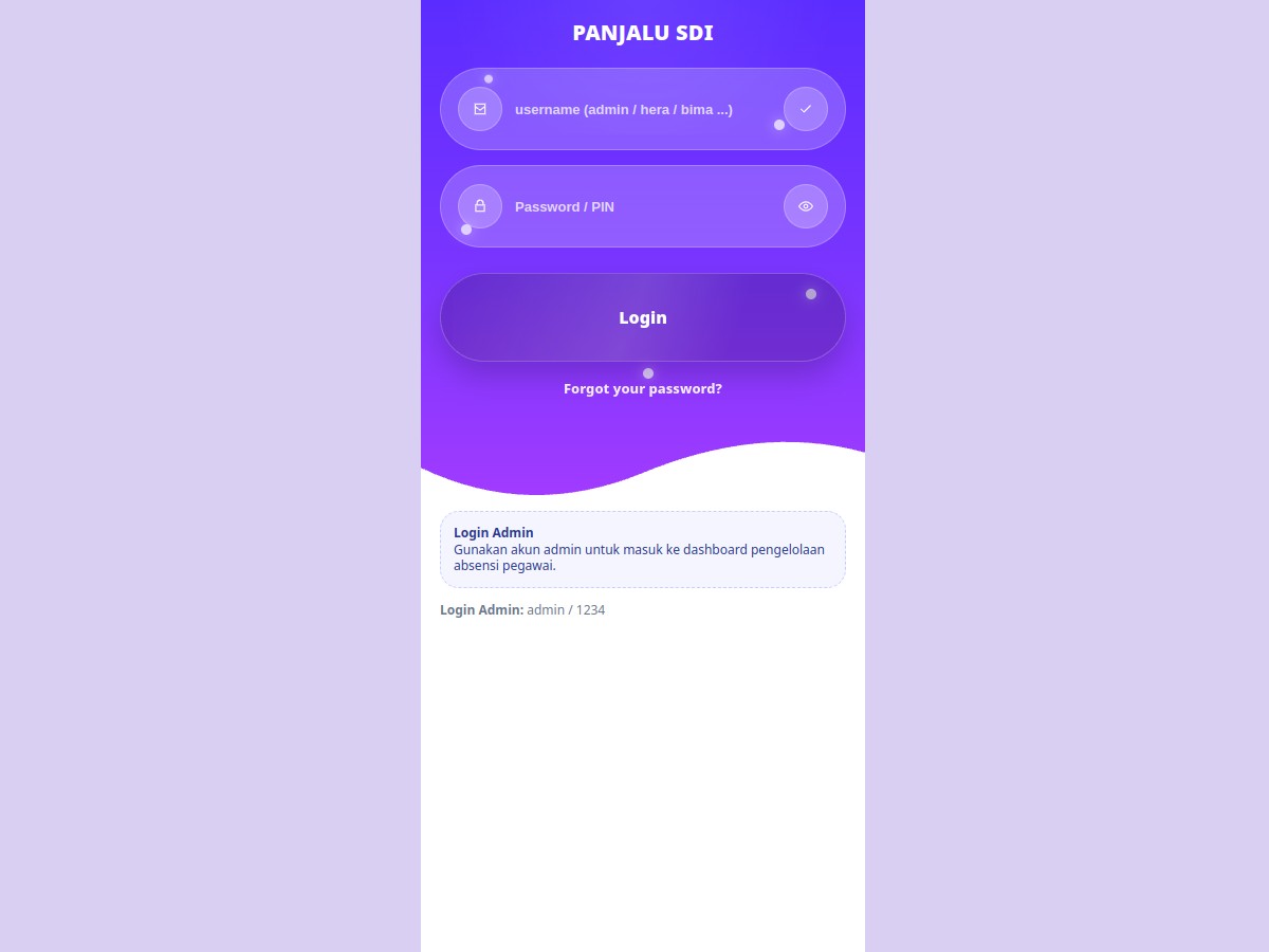 Sistem Absensi UI Purple V2