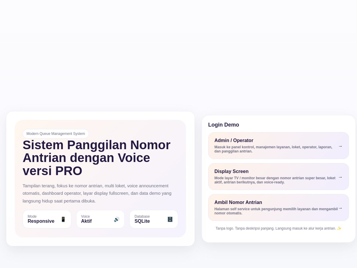Sistem Antrian Voice V1