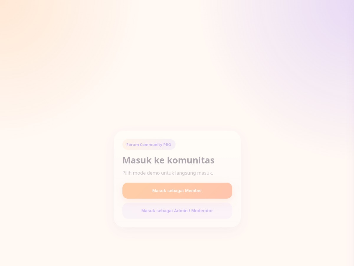 Sistem Forum / Komunitas Online