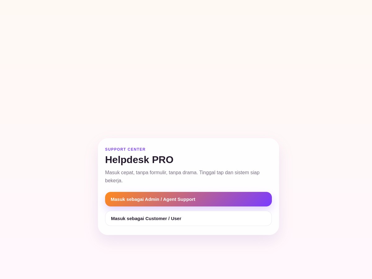 Sistem Helpdesk / Ticketing Support