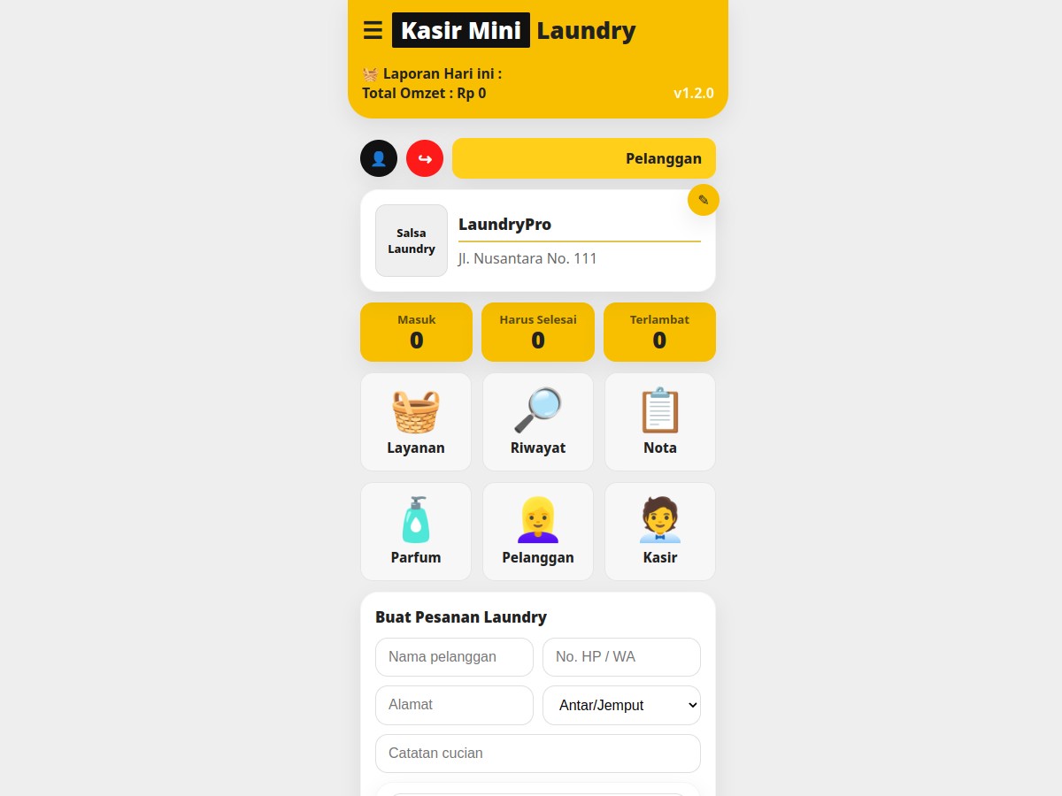 Sistem Manajemen Laundry