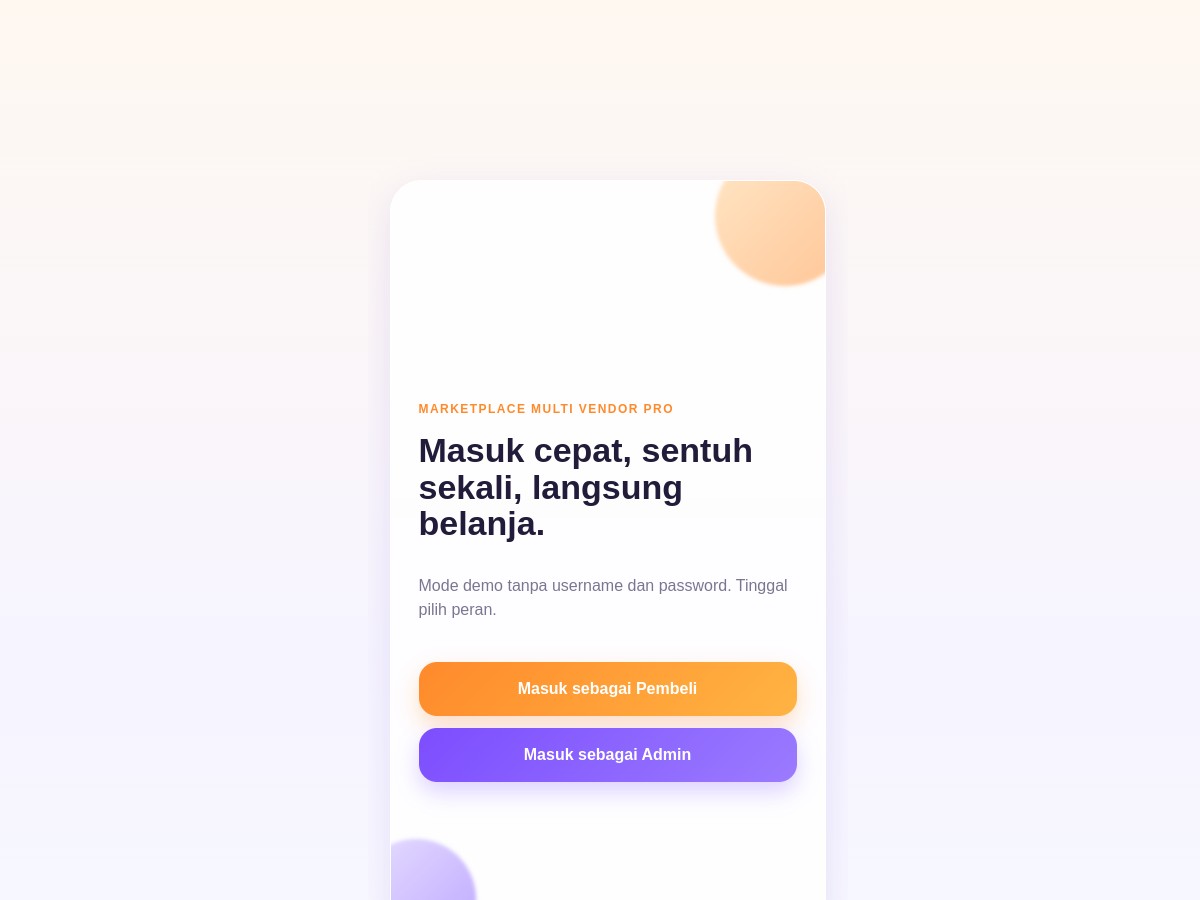 Sistem Marketplace Multi Vendor