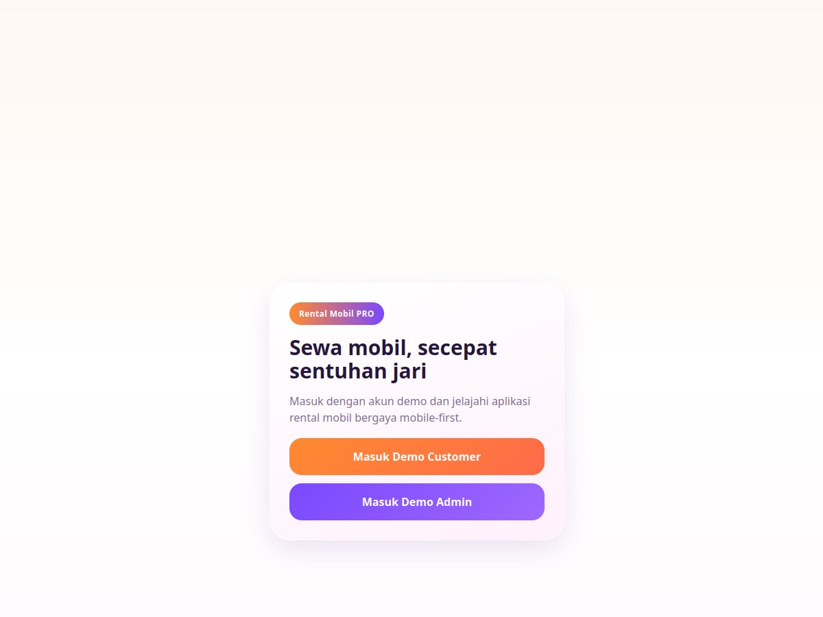 Sistem Rental Mobil