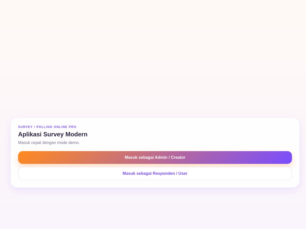 Sistem Survey / Polling Online