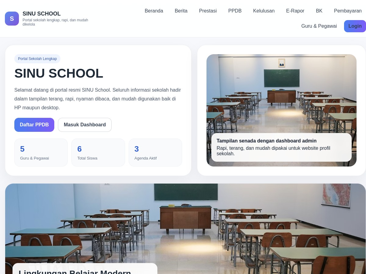 Sistem Website Sekolah Full